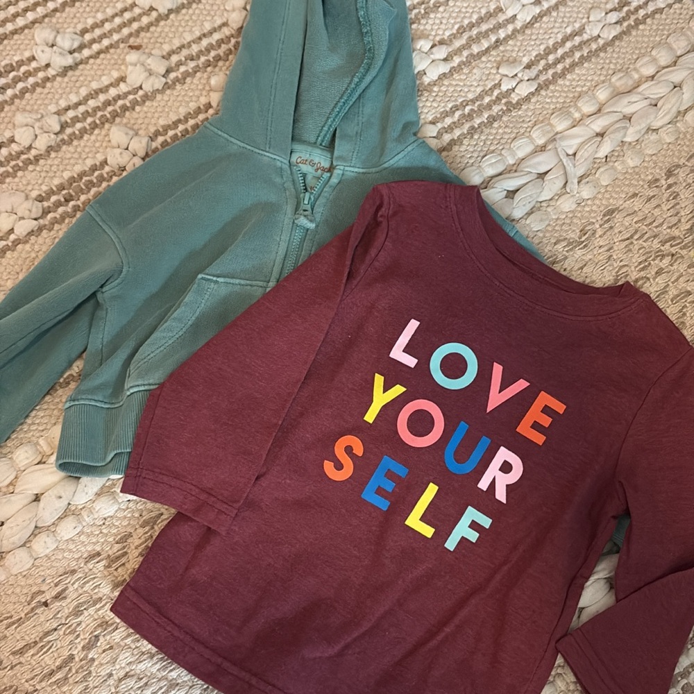 Cat & Jack Red Matching Sweatshirt Set